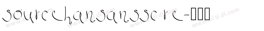 sourcehansanssc re字体转换